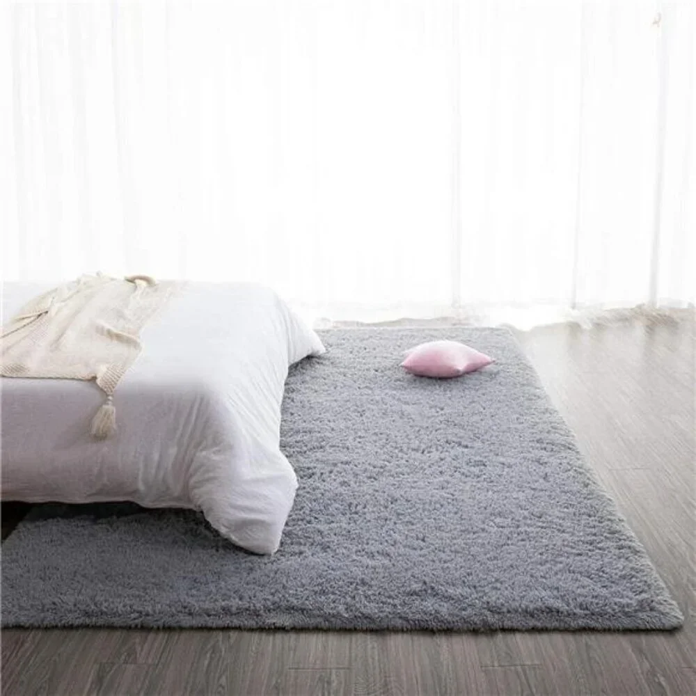Shaggy Rug 6x9 Feet Fluffy Soft Plush Carpet Grey Fuzzy Area Rug for Bedroom